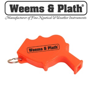 [W-1001] 개인 수상 신호용 고성 발사 호각. 안전 자켓에 착용 / Weems Storm Safety Whistle